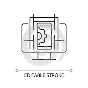 User experience design linear icon