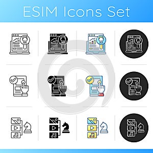 User experience icons set photo