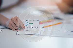 User experience user interface concept, ux ui Graphic designer creative sketch breif user experience interface color planning