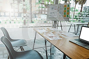 User experience UX designer designing web on smart phone layout. UI developer planning working on mobile application prototype