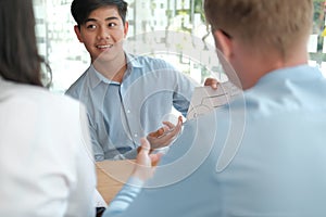 User experience UX designer designing web on smart phone layout. UI developer planning working on mobile application prototype