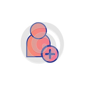 User flat vector icon sign symbol