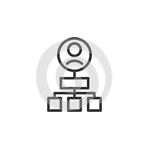 User Flow Chart line icon