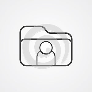 User folder vector icon sign symbol