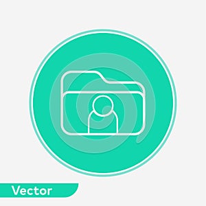 User folder vector icon sign symbol