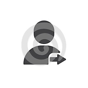 User forward icon vector