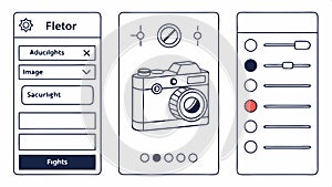 Mobile app interface vector, UI design for smartphone apps and user experience vector design Generative AI