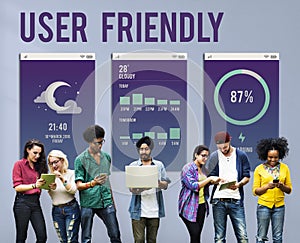 User Friendly Mobile Interface Apps Concept