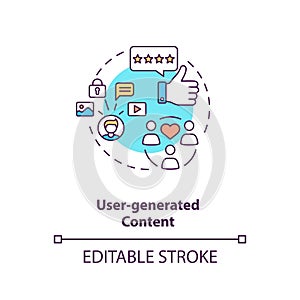 User-generated content concept icon