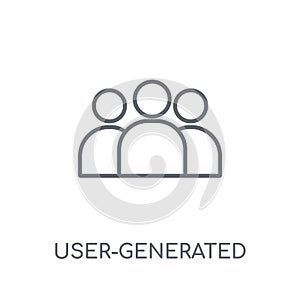 User-generated content linear icon. Modern outline User-generate