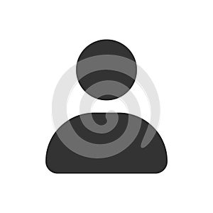 User glyph vector icon isolated