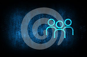 User group icon abstract blue background illustration digital texture design concept