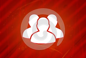 User group icon isolated on abstract red gradient magnificence background