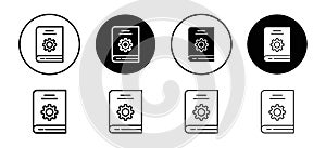 User guide book vector icon set collection. User guide book Outline flat Icon