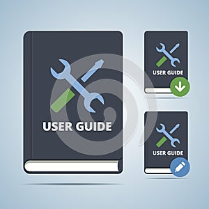 User Guide Manual Book Illustration photo