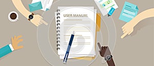 User guide manual instruction book document paper reference photo