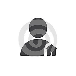 User home icon vector