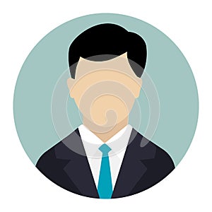 User Icon  Male avatar in business suit-Vector Flat Design