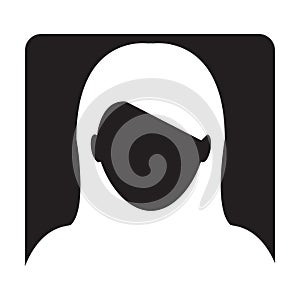 User Icon Vector Female Person Profile Avatar Symbol Glyph Pictogram Sign