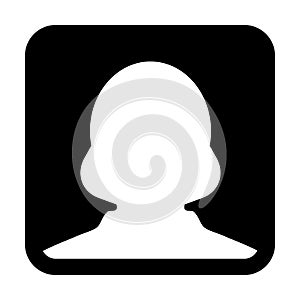 User Icon Vector Female Person Profile Avatar Symbol Glyph Pictogram Sign