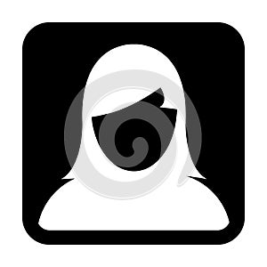 User Icon Vector Female Person Profile Avatar Symbol Glyph Pictogram Sign