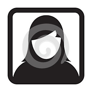 User Icon Vector Female Person Symbol Profile Avatar Sign