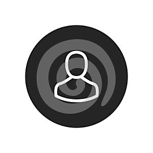 User icon vector. Simple user sign in modern design style for web site and mobile app. EPS10