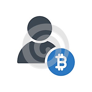 User vector glyph color icon