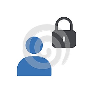 User vector glyph colour icon