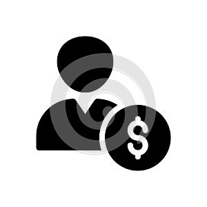 User vector glyph flat icon