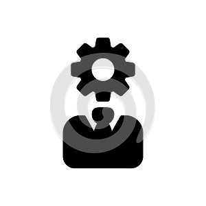 User vector glyph flat icon