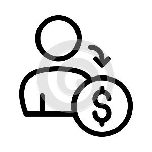 User vector thin line icon