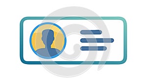 User ID Card Icon for Profile & Identification, vector design Generative AI