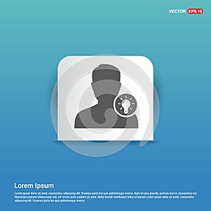 User Idea icon - Blue Sticker button