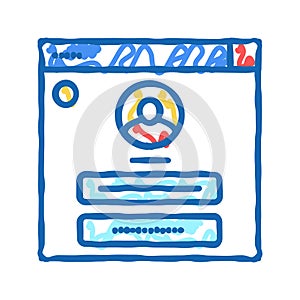 user identification icon doodle illustration sign
