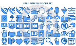 user interface and basic app icons set