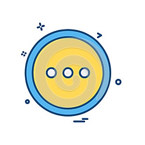 User Interface button icon design vector