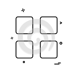 User Interface buttons icon design vector