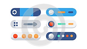 User Interface Controls Set, Interactive UI Elements Vector Design Generative AI