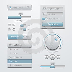 User interface design elements template kit. For A