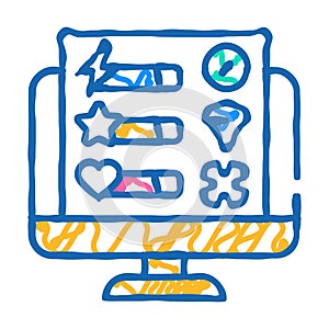 user interface design game development icon doodle illustration