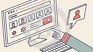 User Interface Design, Profile and Notification, vector design Generative AI