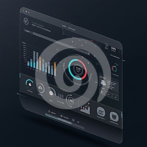 User interface design showcasing data visualization on a digital