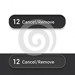 A user interface element featuring a rounded rectangular button with a dark