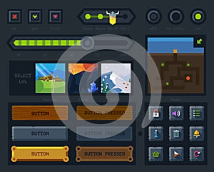 The user interface for the game