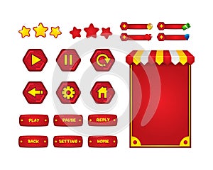 User interface game assets template design