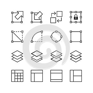 User Interface & Graphic Elements icon set 2 - Vector illustration , Line icons set