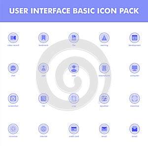 User interface icon pack isolated on white background. for your web site design, logo, app, UI. Vector graphics illustration and