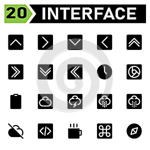 User interface icon set include chevron, up, arrows, user interface, right, down, left, clock, date, time, chrome, google, browser