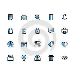 User Interface Icon Sets Filled Line Vector
